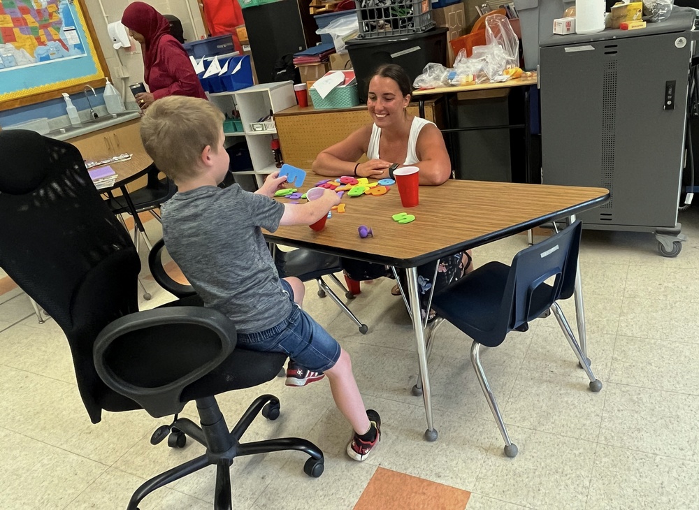 Student takes part in learning during the Extended School Year program in Manchester School District