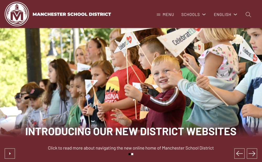 Screenshot of mansd.org website