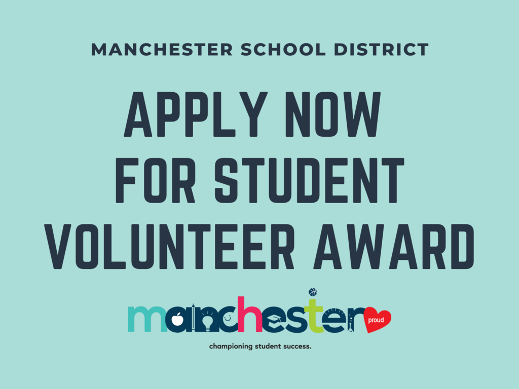 graphic: apply now for student volunteer award