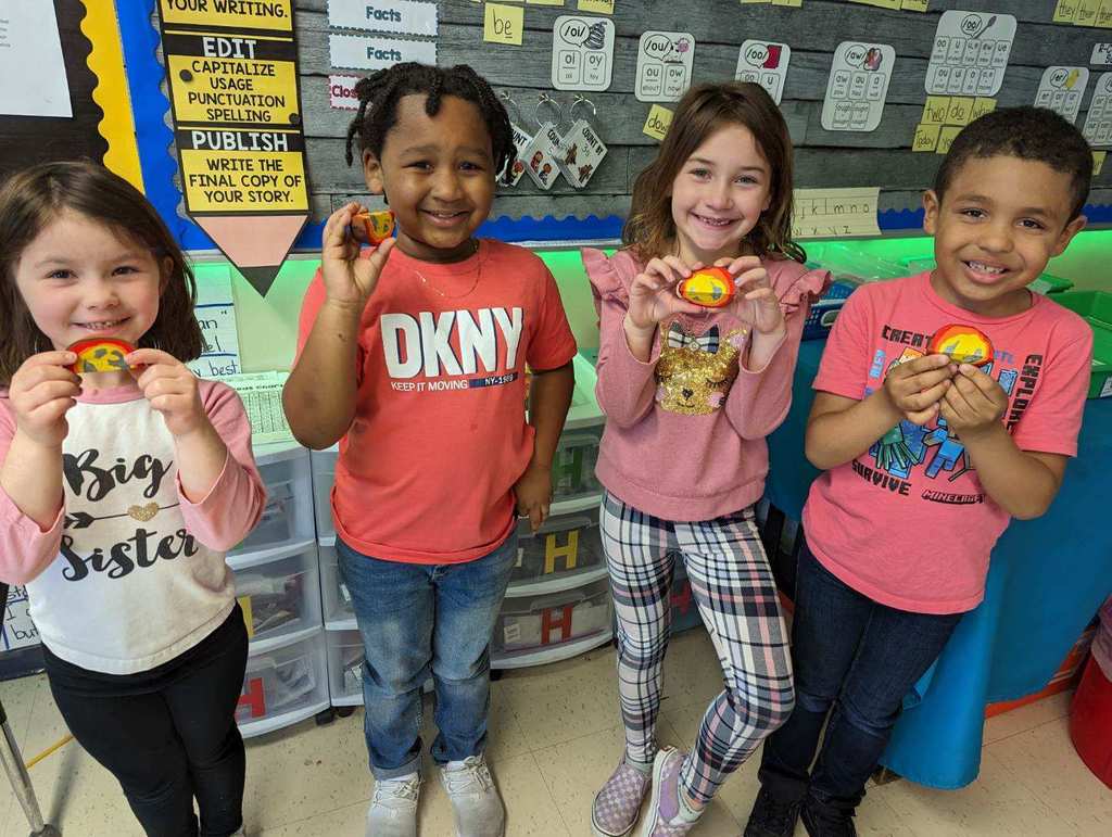 McDonough first graders built models of the inside of the Earth for their Amplify unit, The History of the Earth